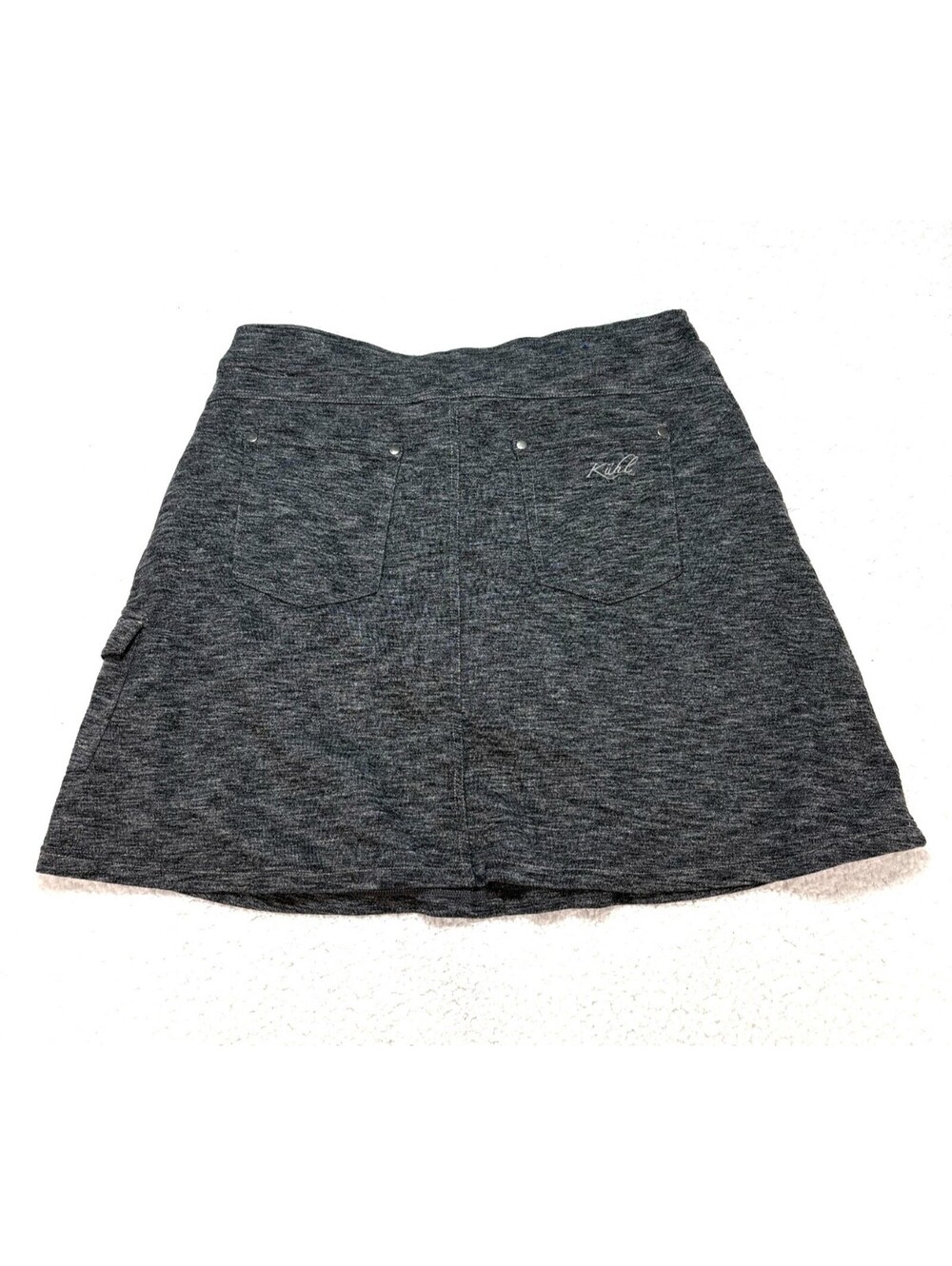 Kuhl Nylon Skort Women's Medium Heather Gray Lined Mova Cargo Skirt Gym Hiking